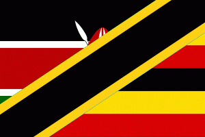 Combined flags of Kenya, Uganda, and Tanzania